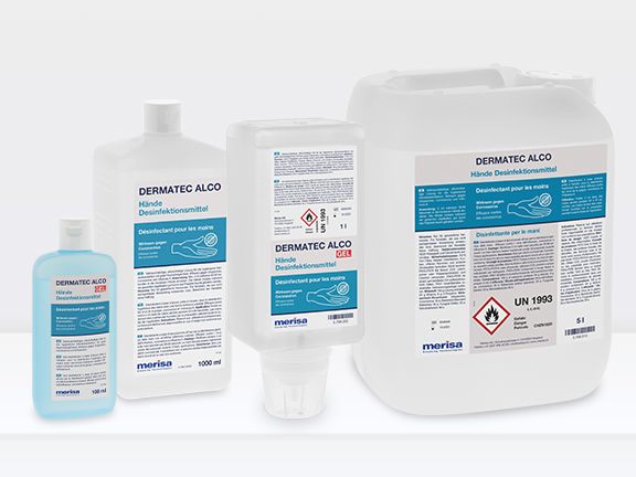 DERMATEC ALCO and ALCO GEL are ready-to-use, alcohol-based solutions for hygienic hand disinfection with good skin compatibility. Effective against influenza viruses, coronavirus and influenza A.