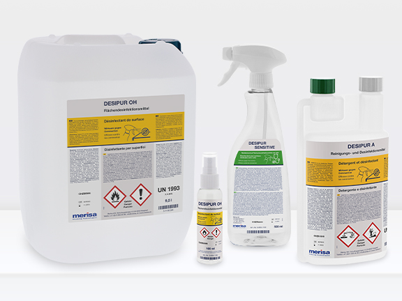 DESIPUR surface disinfectants enable safe disinfection of work surfaces and equipment. Whether preventive or combative, we offer you the right product.